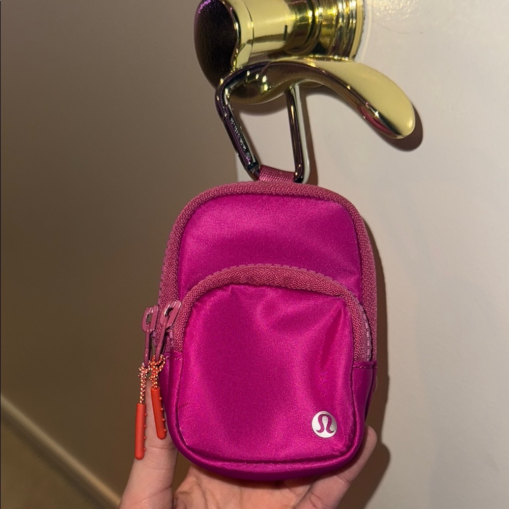Lululemon Pink Mini Backpack keychain